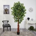 6.5' Super Deluxe Ficus Artificial Tree with Natural Trunk