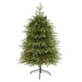 4' Vancouver Fir "Natural Look" Artificial Christmas Tree with 250 Clear LED Lights and 814 Bendable Branches
