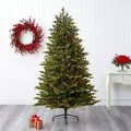 7' North Carolina Fir Artificial Christmas Tree with 550 Clear Lights and 3703 Bendable Branches