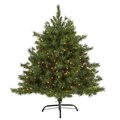 4' Wyoming Mixed Pine Artificial Christmas Tree with 250 Clear Lights and 462 Bendable Branches