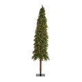 5' Flocked Alpine Christmas Artificial Tree with 150 Lights and 405 Bendable Branches