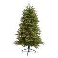 5' Snowed Grand Teton Artificial Christmas Tree with 150 Clear Lights and 462 Bendable Branches
