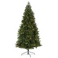 7' Grand Teton Spruce Flat Back Artificial Christmas Tree with 220 Clear LED Lights and 953 Bendable Branches