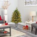 4.5’ Vancouver Fir “Natural Look” Artificial Christmas Tree With 250 Clear LED Lights And 814 Bendable Branches In Decorative Planter