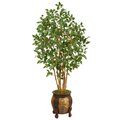 5.5' Ficus Bushy Artificial Tree in Decorative Planter