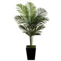 5' Paradise Palm Artificial Tree in Black Metal Planter