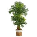 6' Hawaii Artificial Palm Tree in Handmade Natural Jute and Cotton Planter