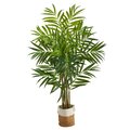 8' King Palm Artificial Tree with 12 Bendable Branches in Handmade Natural Jute and Cotton Planter