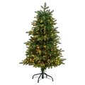 4' South Carolina Fir Artificial Christmas Tree with 250 Clear Lights and 752 Bendable Branches