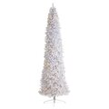 12' Slim White Artificial Christmas Tree with 1100 Warm White LED Lights and 3235 Bendable Branch...