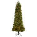 8.5' Slim Colorado Mountain Spruce Artificial Christmas Tree with 900 (Multifunction with Remote Control) Warm White Micro LED Lights with Instant Connect Technology and 1664 Bendable Branches