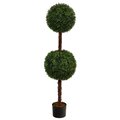 4.5’ Boxwood Double Ball Topiary Artificial Tree (Indoor/Outdoor)