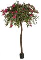 9 FOOT FLOWERING FUCHSIA BOUGAINVILLEA TREE ON SYNTHETIC TRUNK IN WEIGHTED BASE