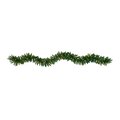 9’ Christmas Pine Artificial Garland With 50 Warm White LEDs Lights