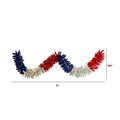 9' Red, White and Blue "Americana" Artificial Garland with 50 Warm LED Lights