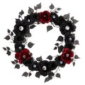 24" Eyeball Rose Halloween Artificial Wreath