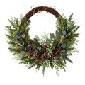 30" Pine and Pinecone Artificial Christmas Wreath on Twig Ring