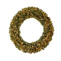 6' Giant Flocked Artificial Christmas Wreath with Pinecones, 400 Clear LED Lights and 920 Bendable Branches
