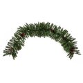 6' Mixed Alaskan Pines and Pinecones Artificial Christmas Garland 50 Warm White LED Lights