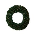 48" Large Artificial Christmas Wreath with 714 Bendable Branches and 200 Warm White LED Lights