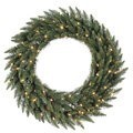 36" Camdon Fir Artificial Christmas Wreath, Clear Dura-lit Incandescent Mini Lights