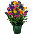 20 inches Sympathy Purple Violet Yellow Wildflower Mix Outdoor UV Rated