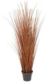 35 inches PVC Onion Grass Bush - Red/Brown - Weighted Base
