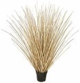 41 inches PVC Onion Grass Fire Retardant - Beige/Brown - Weighted Base