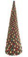 10 Foot REFLECTIVE RED, GREEN, AND GOLD BALL CONE TREE