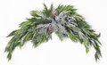 48" Natural Touch Light Flocked Pine Swag with Pinecones
