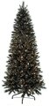 7.5' Black Glitter Pine Christmas Tree - Slim Size - 688 Tips - 400 Clear Lights