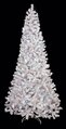 9 feet Heavy Flocked Arctic Pine - Slim Size -600 Winter White LED Lights
