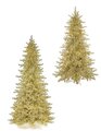 Earthflora's 5 Ft., 7.5 Ft., 9 Ft., 12 Ft., 15 Ft. - Deluxe Sparkling Champagne Trees With 3mm Cluster Led Lights