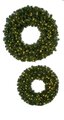 60 inches Virginia Pine Christmas Wreath - Triple Ring - 800 Green Tips - 200 Clear Lights