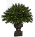 30 Inch Battery Operated Artisan Mixed Pine Urn Filler