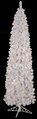 7.5 Tall  White Pencil Christmas Tree - 400 Clear and Multi - Colored Lights