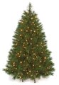 C-91411 4.5 Foot Tall Arolla Pine Christmas Tree - Pine Cones - 250 Clear Lights - Wire Stand