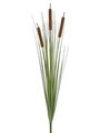 EFA-304  36 inches Large Cattail Bush x3 w/Onion Grass Brown (Price is for a DZ set)