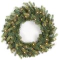 Mixed Spruce Wreath - 120 PE/PVC Green Tips - 50 Warm White  LED Lights