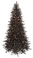 7.5 Foot Black Tinsel Tree With Lights