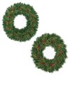 Earthflora's 36 Inch Or 48 Inch Mixed Berry And Pine Cone Wreaths