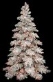 7.5 feet Heavy Flocked Snow Christmas Tree - Full Size - 550 Multi - Colored Lights