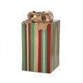23" RESIN GIFT PRESENT BOX RED GREEN GOLD