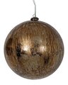 8" Metallic Ball Ornament Plastic Material Bronze