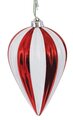 8" x 5" Reflective/Matte Red/White Waterdrop Finial