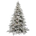 10 feet X 77 inches Flocked Mountain Utica 3083 PVC Tips and 1450 LED Warm White Italian Lights