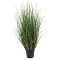 24" PVC Artificial Potted Wild dry  Green mix  Onion Grass