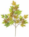 28" Rock Maple Branch - 32 Leaves - Green/Rust - FIRE RETARDANT Dozen