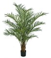 4.5'  Fire Retardant Palm Tree on Natural Trunk  Green Leaves Weighted Base Included