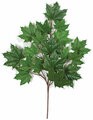 33 inches Sugar Maple Branch - 18 Leaves - Dark Green - FIRE RETARDANT
